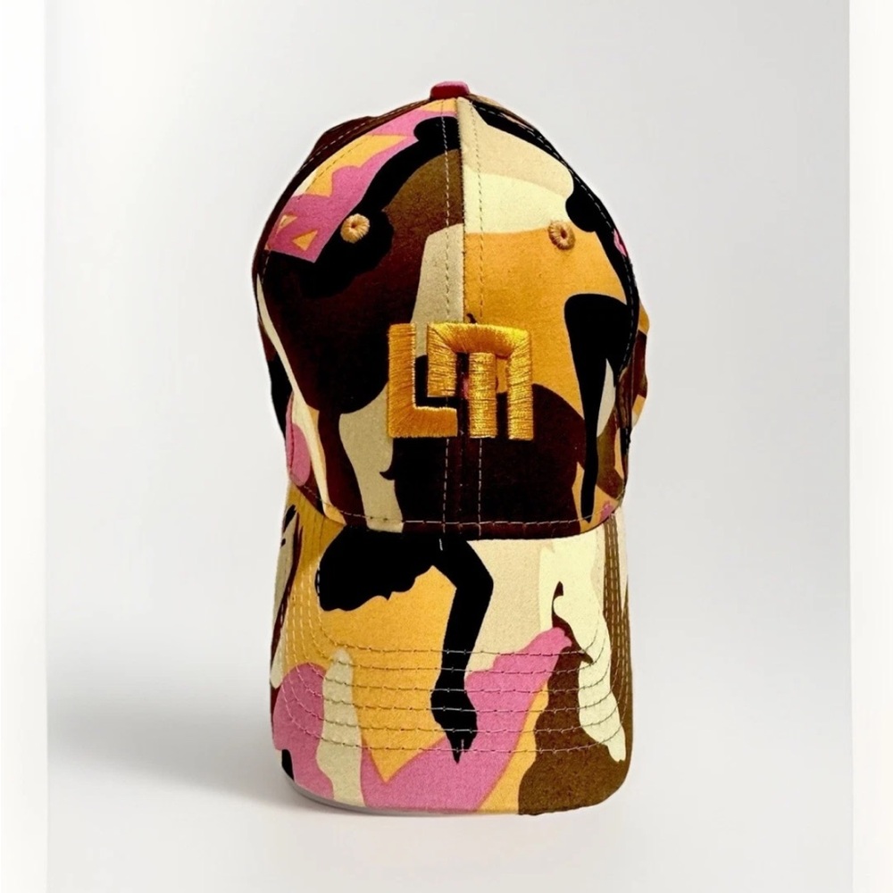 Loudmouth Golf Tango Pink Multi-Color Camo Camouflage Adjustable Hat Cap